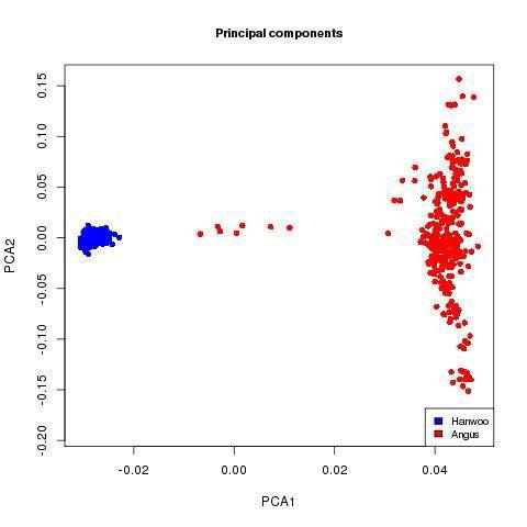 PCA1 × PCA2 of the GRM