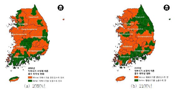 작부시기에 따른 홍수 취약성 변화 분석