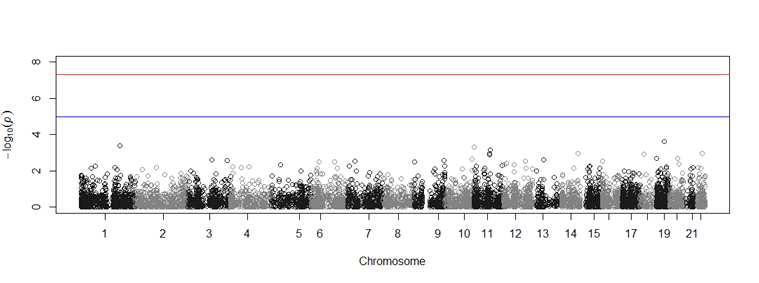 Manhattan Plot of Gene burden Test