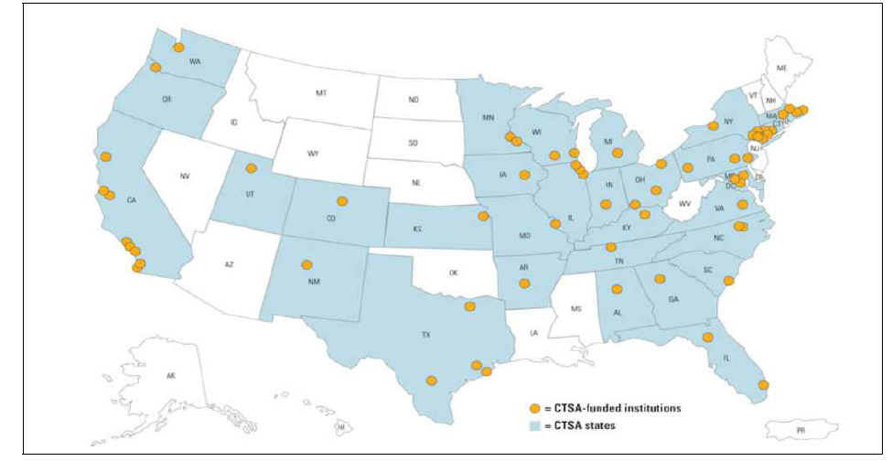 Clinical and Translational Science Awards Program Sites(61개소)