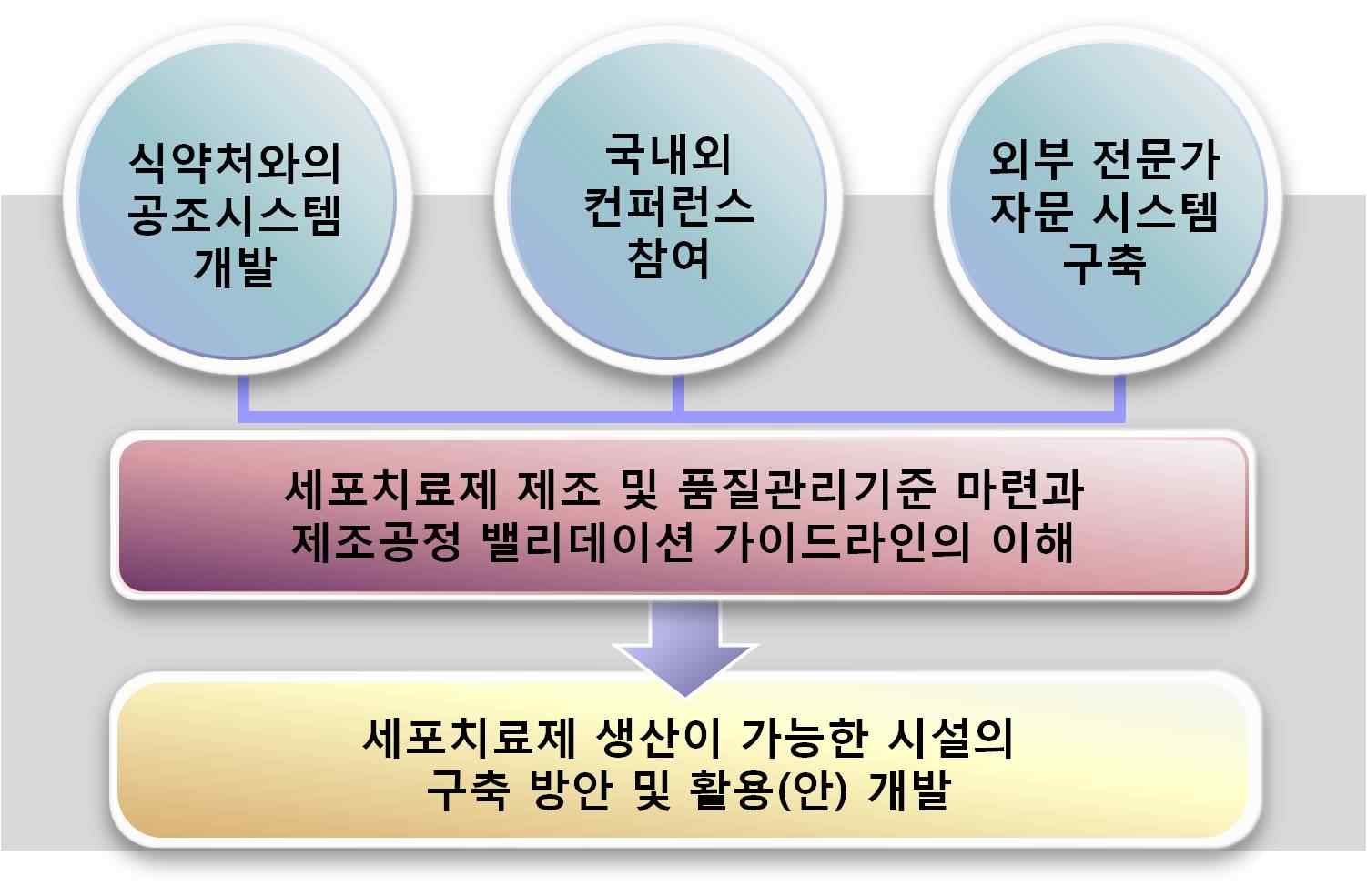 그림 8> 세포치료제 생산시설의 확보 및 활용방안 구축 추진전략