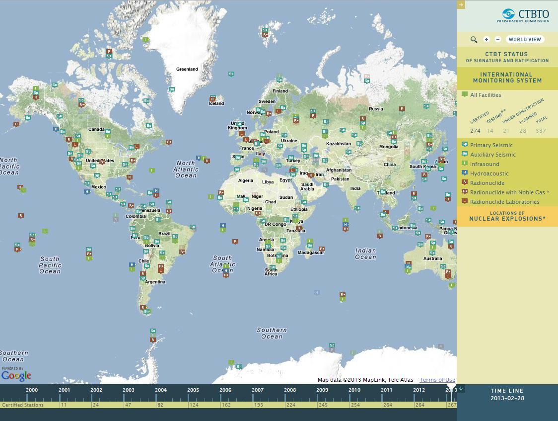 CTBTO 관측소 현황