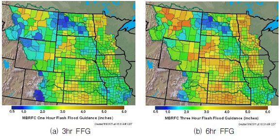 Fig. 4.2.3. County Guidance (Missouri Basin RFC)