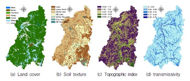 Fig. 3.4.2. Geomorphologic data on Nakdong River Basin