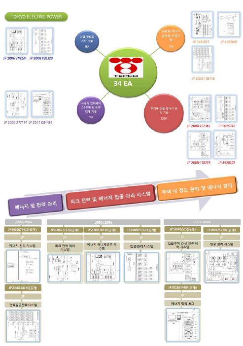 그림 2.25 주요 출원인의 IP History (TEPCO)