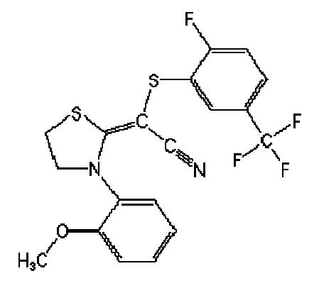 Molecular structure of flutianil