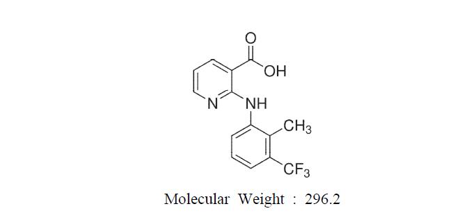 Molecular structure of flunixin.