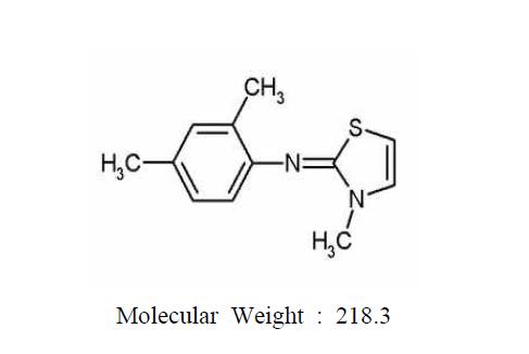 Molecular structure of cymiazole.