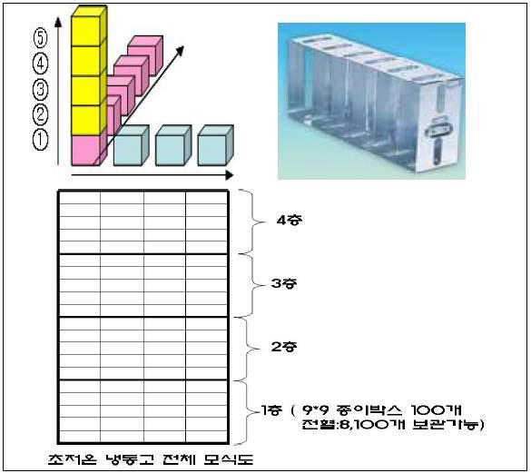 초저온 냉동고 보관 모식도