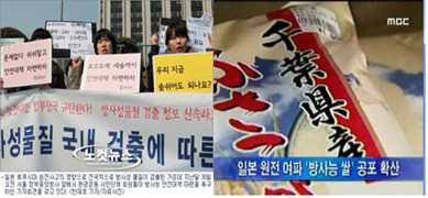 후쿠시마원전 사고 후 방사능에 의한 식품오염 불안감확산