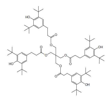 Irganox : Tetrakis[methylene-3-(3',5'-di-t-butyl-4'-hydroxyphenyl)propionate]