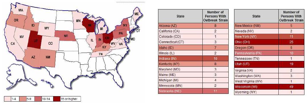2006년 미국 시금치 식중독에 대한 CDC 보고