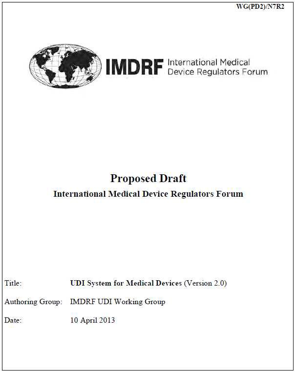 IMDRF의 UDI System 관련 문서