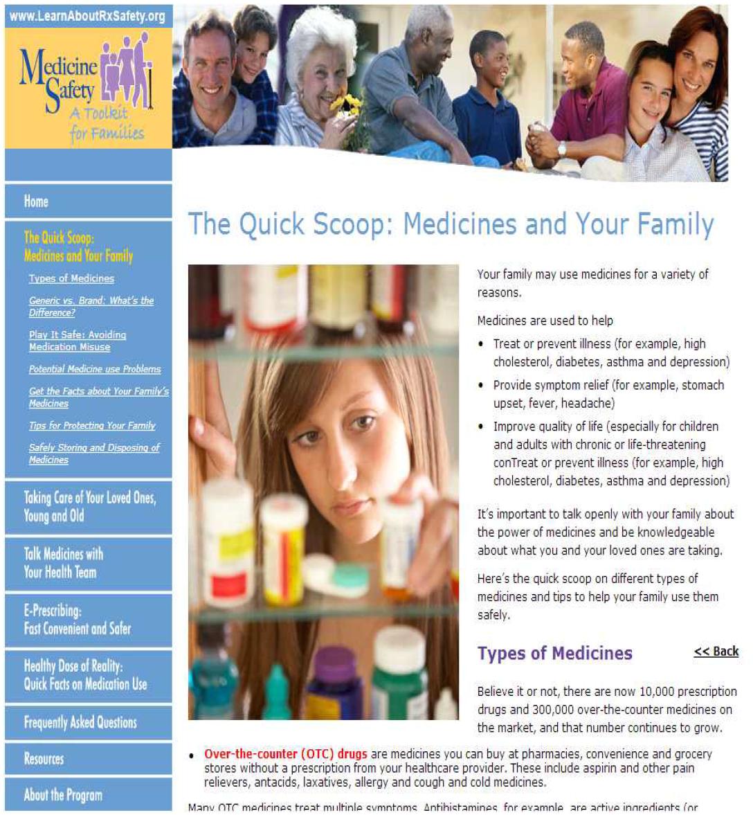 미국 Learn about Medicine Safety 의약품안전사용 1