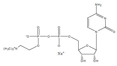 시티콜린나트륨의 화학적 구조