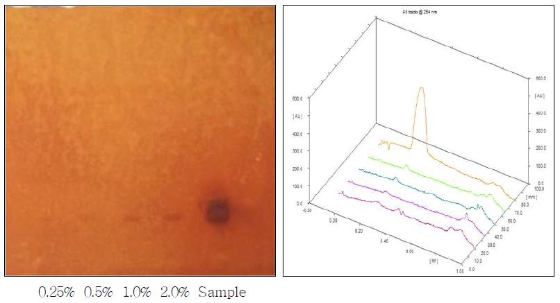 TLC chromatogram of Ketamine HCl