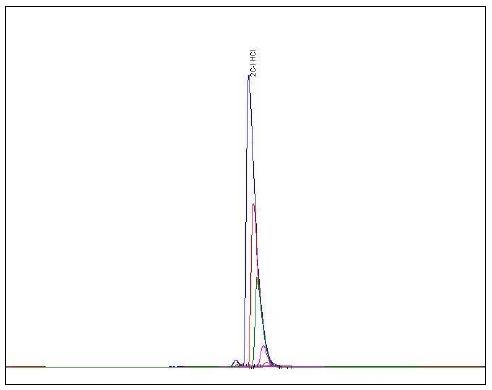 HPLC chromatograms of linearity test