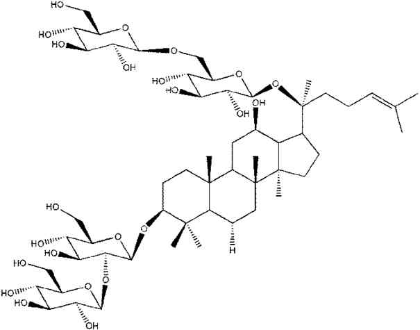 그림 6 Ginsenoside Rb1의 구조