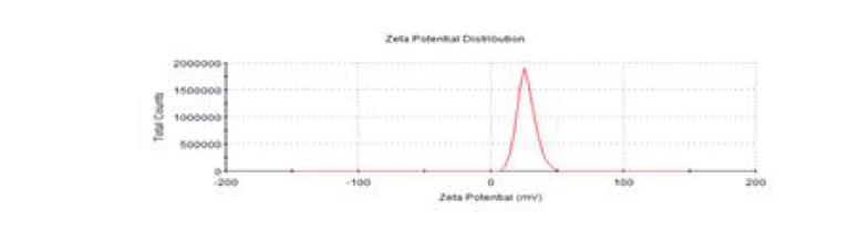 산화아연 (ZnO) 20 nm-positive의 zeta potential
