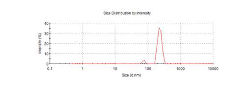산화아연 (ZnO) 20 nm-negative의 hydrodynamic size