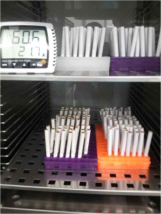 Figure 2. Conditioning of cigarettes.