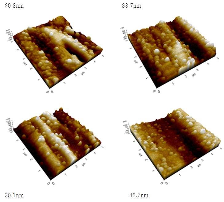 AFM images of bare metal tape