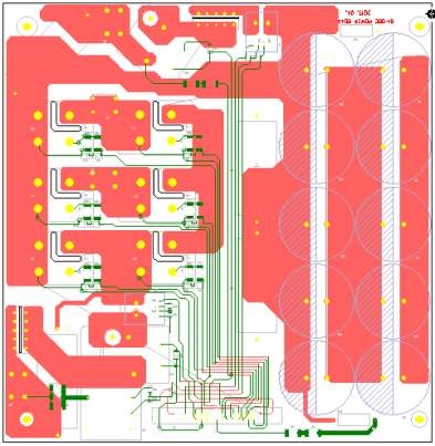 파워회로 PCB 아트웍 사진