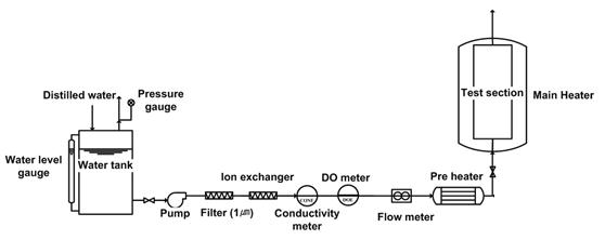 Schematic of steam oxidation test equipment