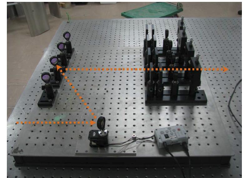 A multiplexer for the 4-channel optical fiber system