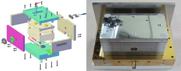 Figure 1-11. Parallel plate free air chamber (Model XL01) used for the primary measurement device of air kerma from the mammography x-ray beams.