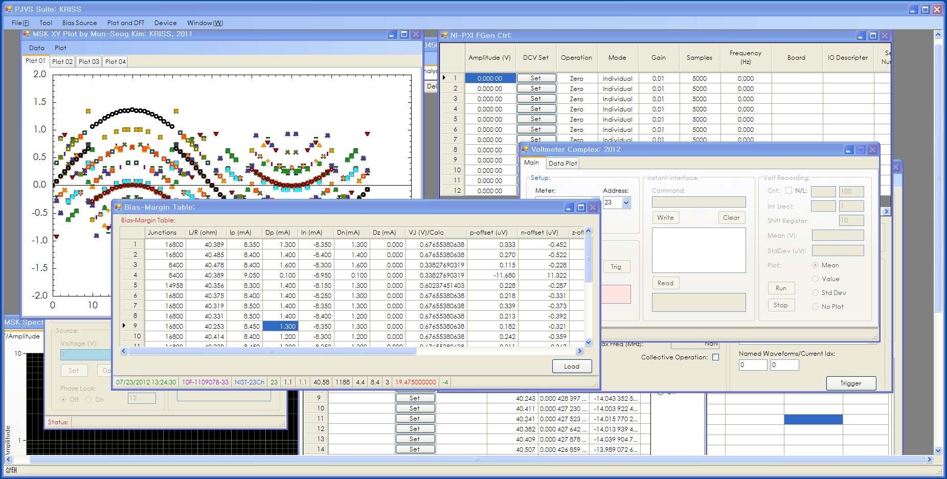 Fig. 39. Screen shot of software package for a programmable Josephson voltage standard.