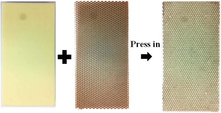 PU foam filled honey comb core for sandwich end-plate