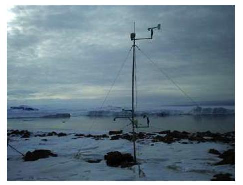 Automatic weather system at Terra Nova Bay, Northern Victoria Land, East Antarctica in 2013
