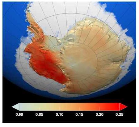 1981-2007년 동안 남극기온변화