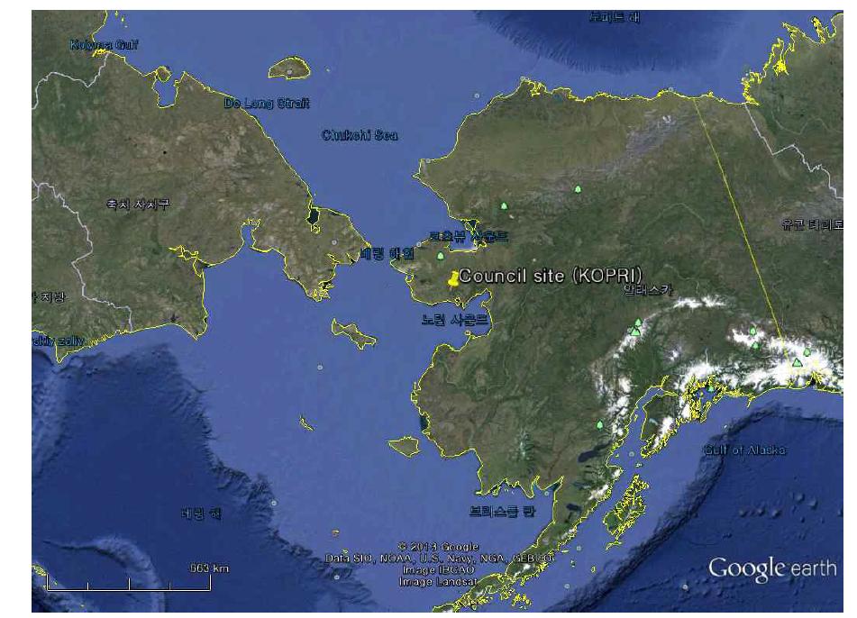 미국 알래스카 카운실 사이트 위치