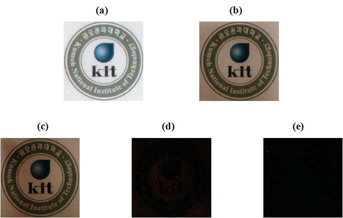 Figure 3. Photographs of PVDC hybrid films coated on PET film containing various HDA-GS contents