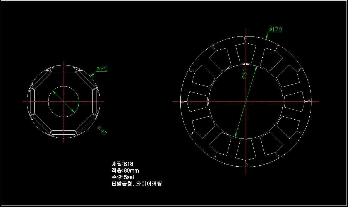 로터 스테이터 형상 도면