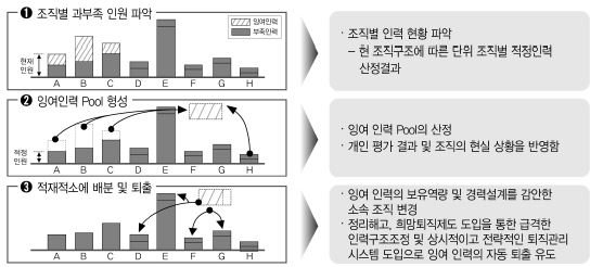 적정인력 산정에 따른 인력 조정방안