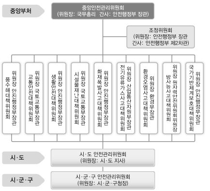 중앙안전관리위원회 조직체계