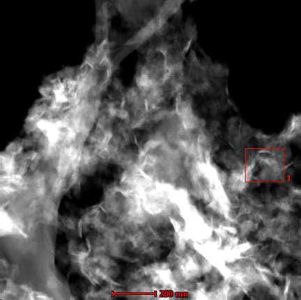 TEM images of GO/MgO after annealing (a)