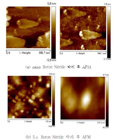 그림 30. Boron Nitride 박리 후 AFM 이미지