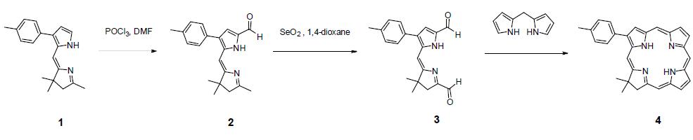 새로운 경로의 chlorin 합성 scheme