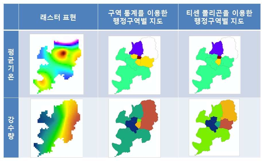 대구광역시의 기후 지도