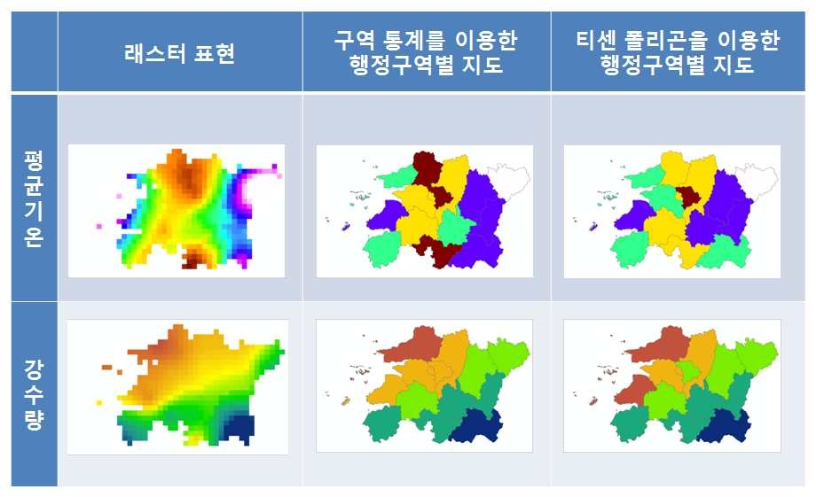 전라북도의 기후 지도