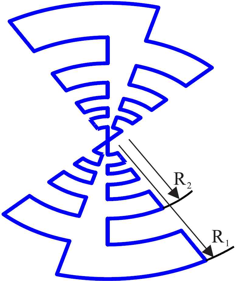 Example of the wire log-periodic antenna from