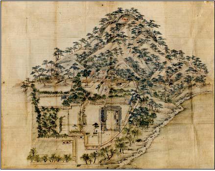 김조순(金祖淳)의 저택을 그린 옥호정도(玉壺亭圖, 19C, 150×280cm)