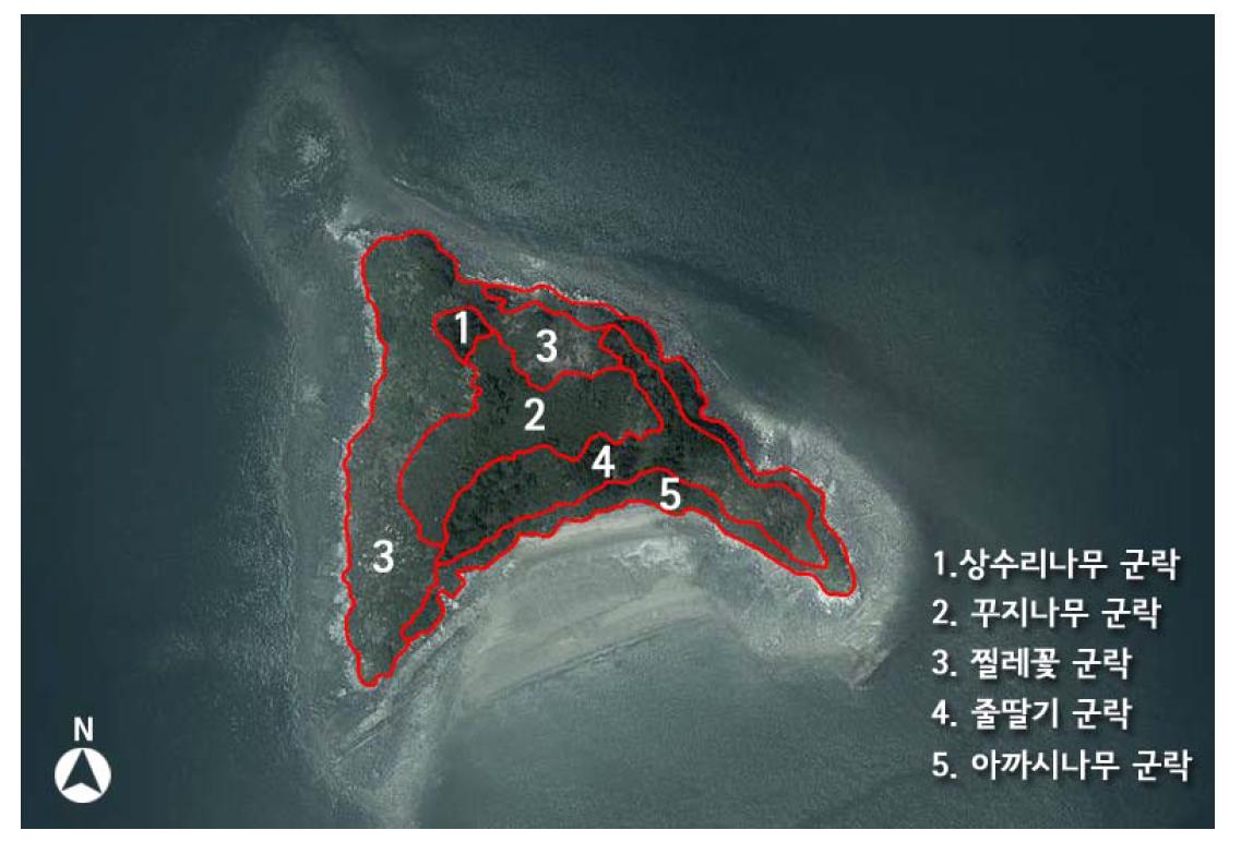 황서도의 현존식생도