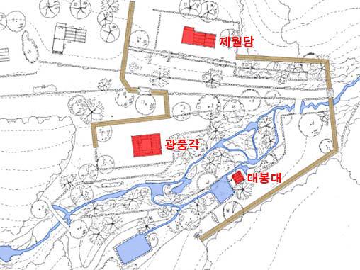 산에서 발원하는 소쇄원의 수계