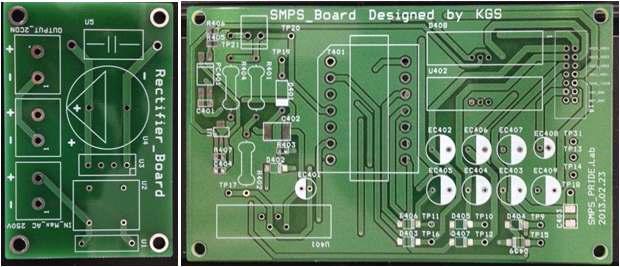 실제 제작된 SMPS 보드
