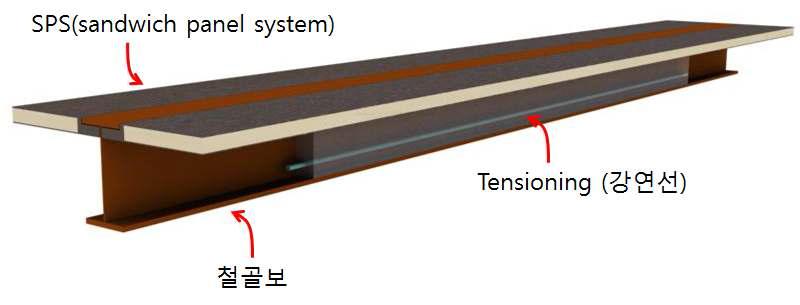 Tensioned Girder & SPS 개념도